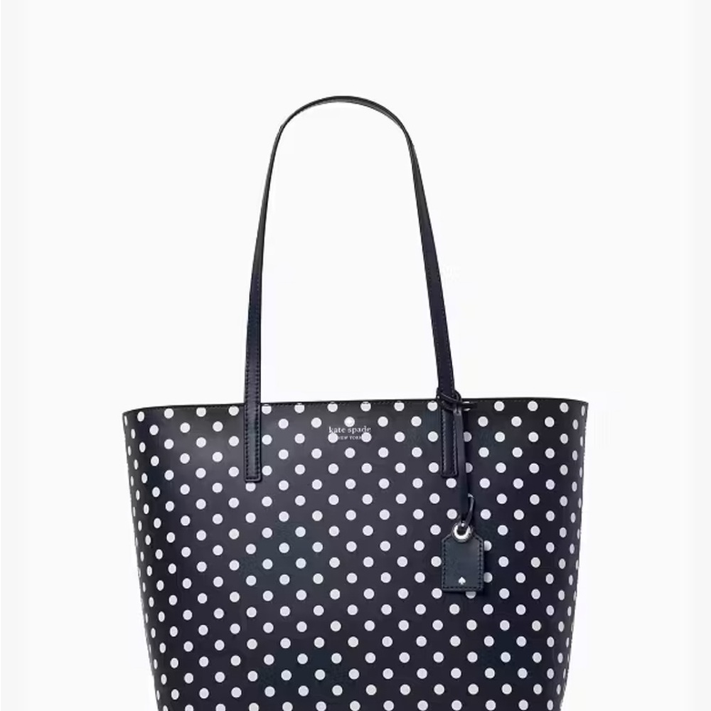 Kate Spade Blue Polka Dot Tote Bag